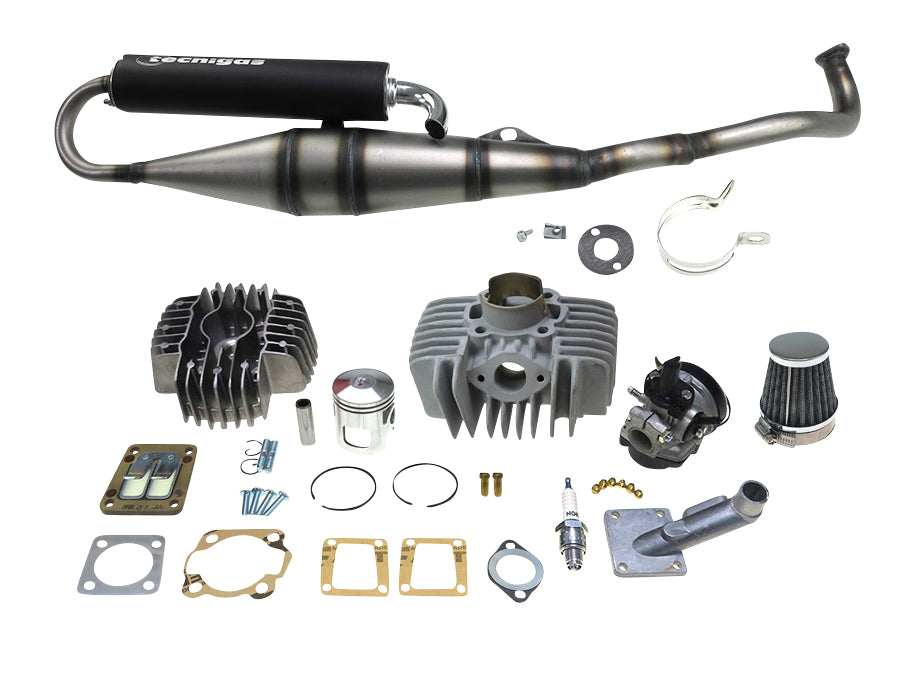 Tomos A35/A52 cilinder 65cc 44mm Airsal set + Dellorto SHA 15 + Tecnigas (10302TECTS)