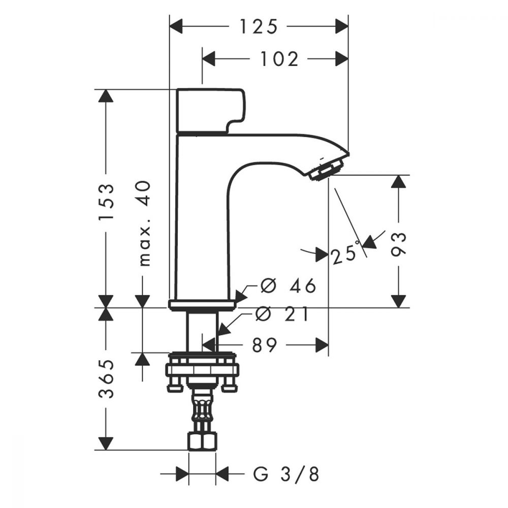 PIPA HANSGROHE METRIS 100 ZA UM HLADNA V 31166000