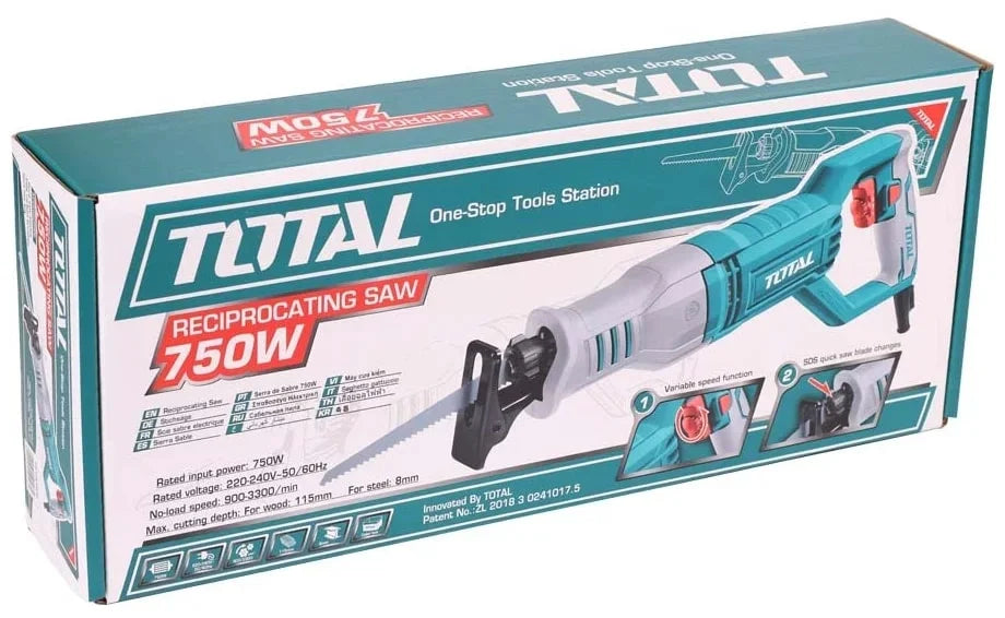 Električna sabljasta žaga 750W, 3300rpm (TS100806) Total