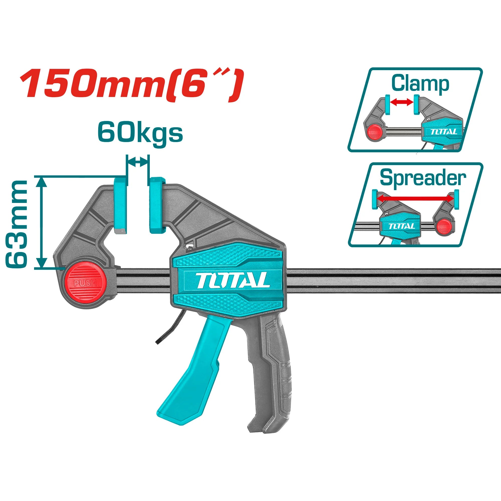 Hitra mizarska spona 150mm / 60kg / INDUSTRIAL (THT1340601) TOTAL