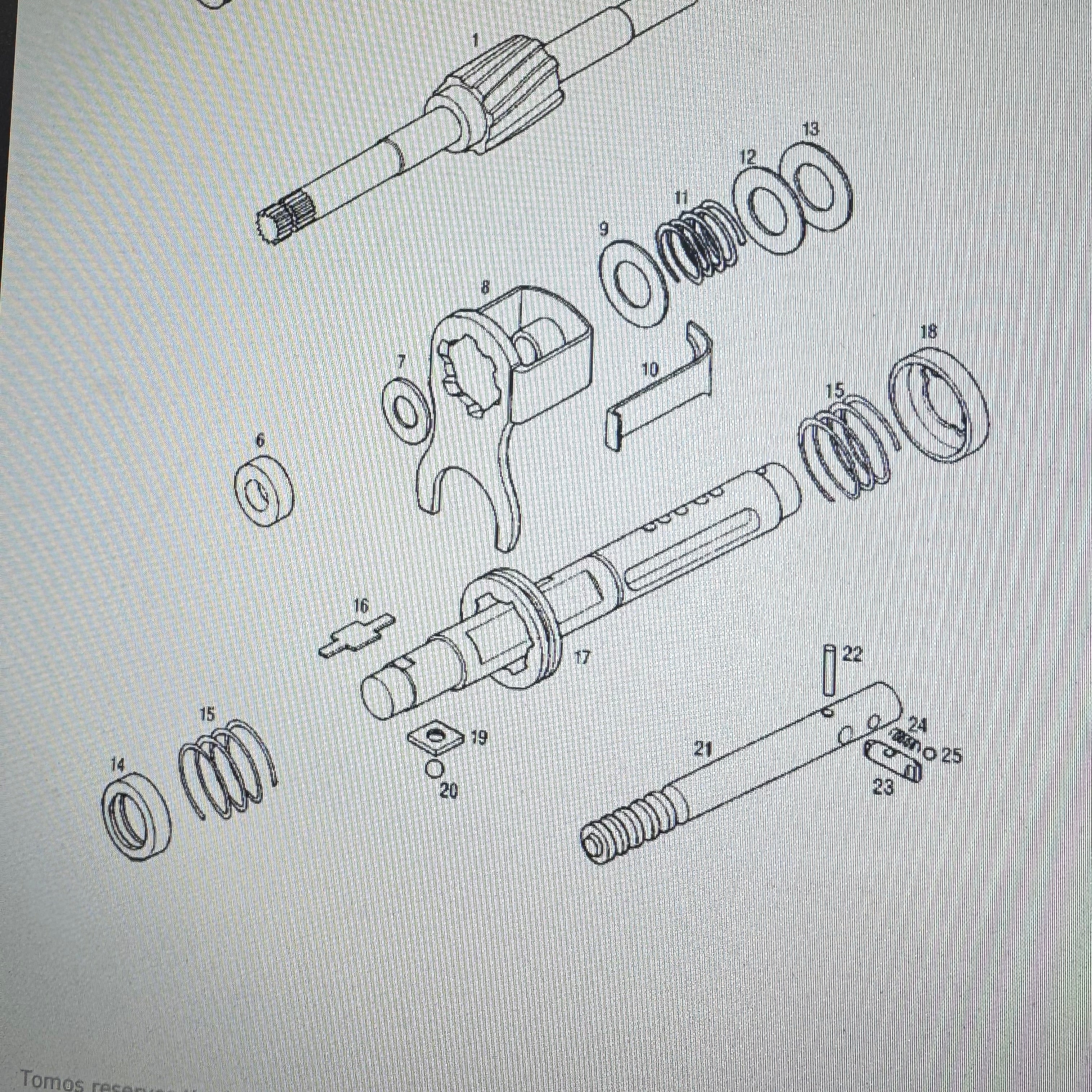Ploščica na gonilni gredi 8x45x4mm za Tomos Apn