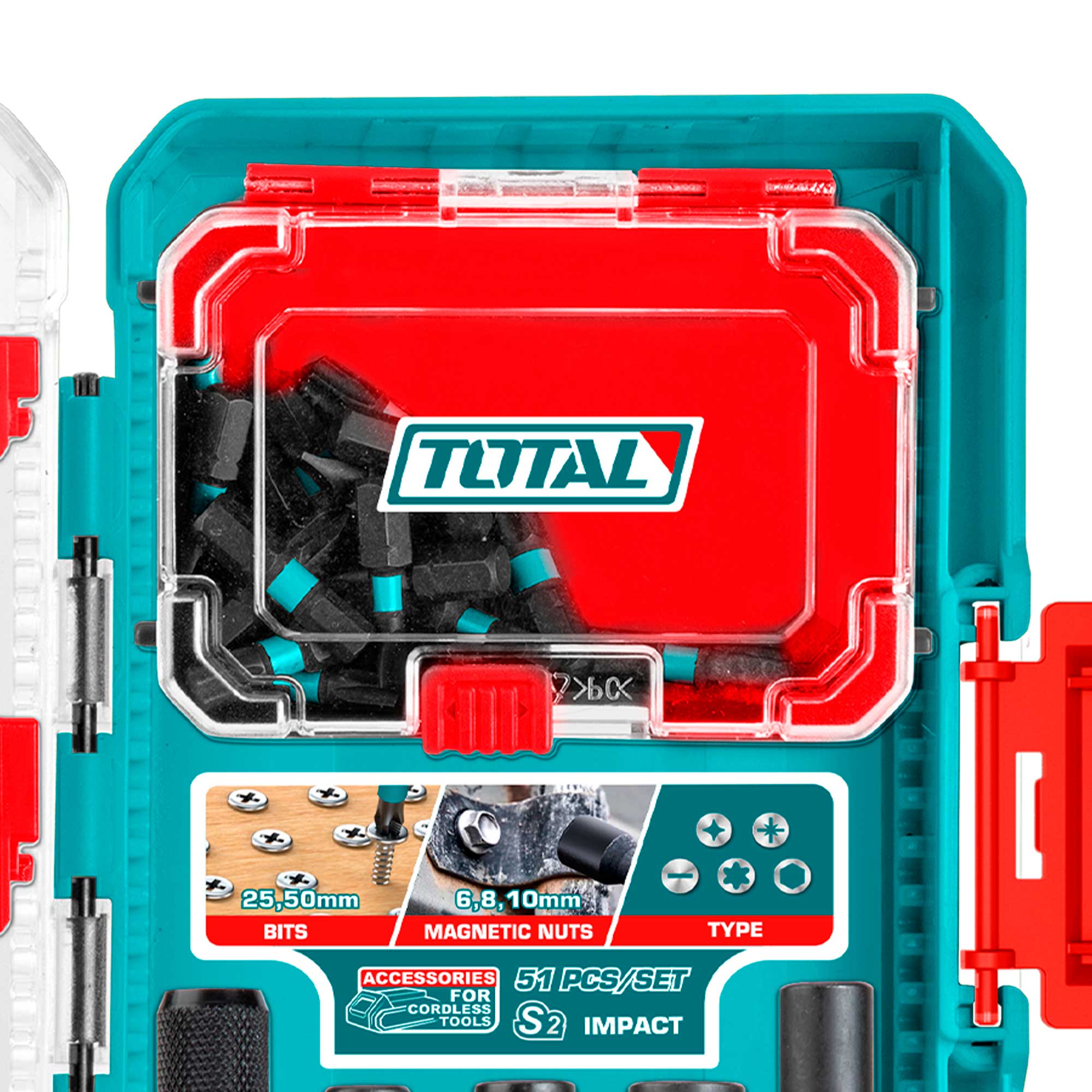 51-delni set udarnih izvijačev / INDUSTRIAL (TACSDL25106) TOTAL