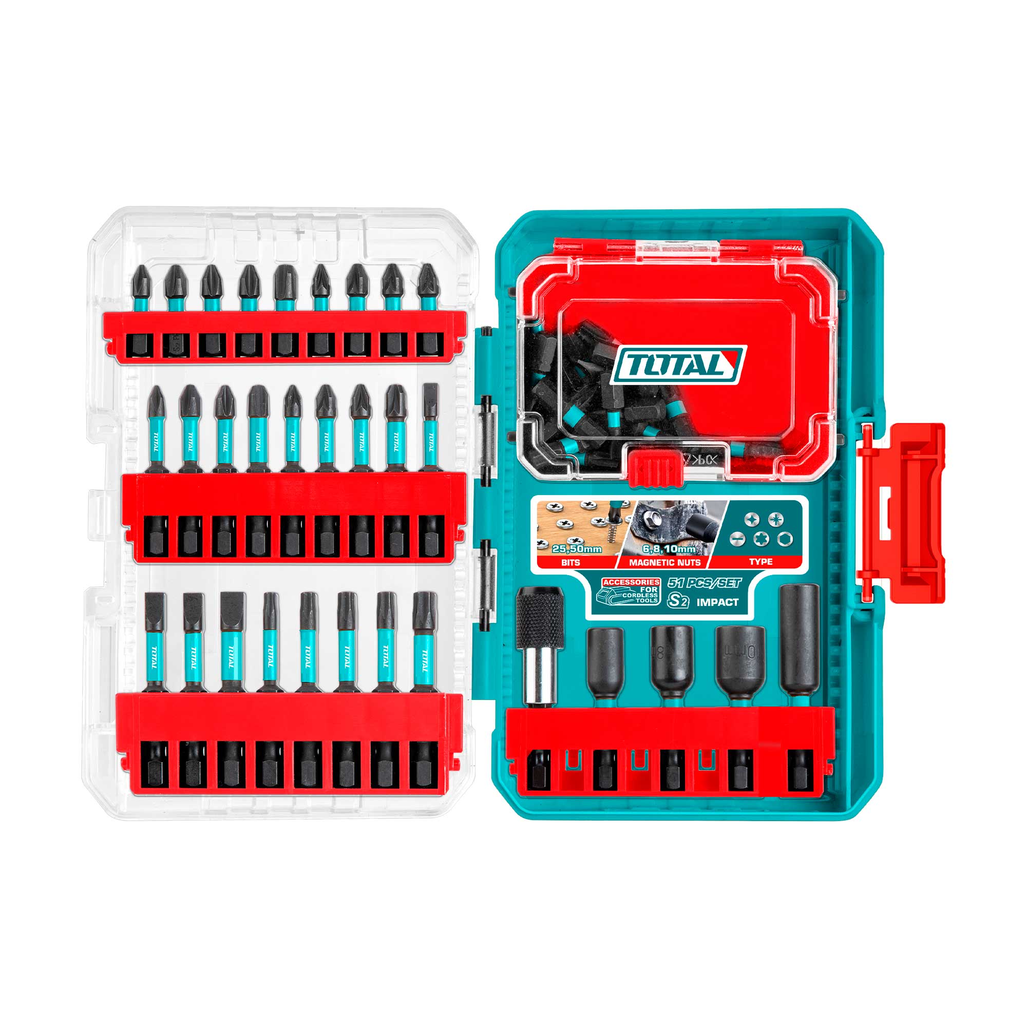 51-delni set udarnih izvijačev / INDUSTRIAL (TACSDL25106) TOTAL