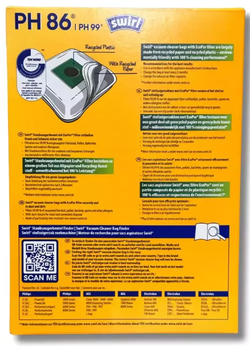 Swirl vrečke za sesalec PH86 / PH99