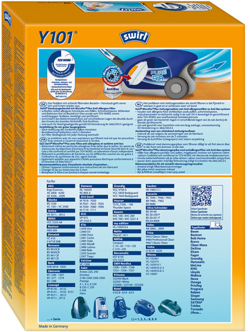 Swirl vrečke za sesalec Y101