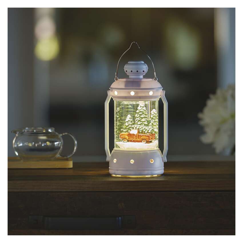 LED božična laterna, 19,5 cm, 3x AA, notranja, topla bela, časovnik