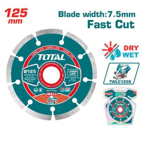 Diamantna rezalna plošča 125mm / INDUSTRIAL (TAC111254) TOTAL