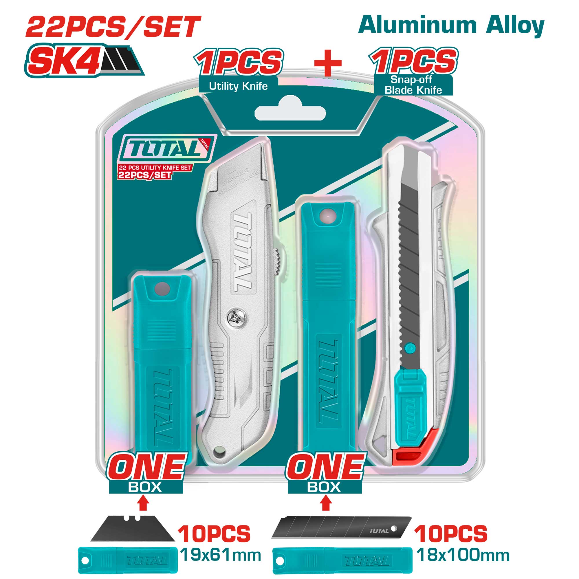 22-delni set skalpel 18x100mm / 61x19mm (THT515226)