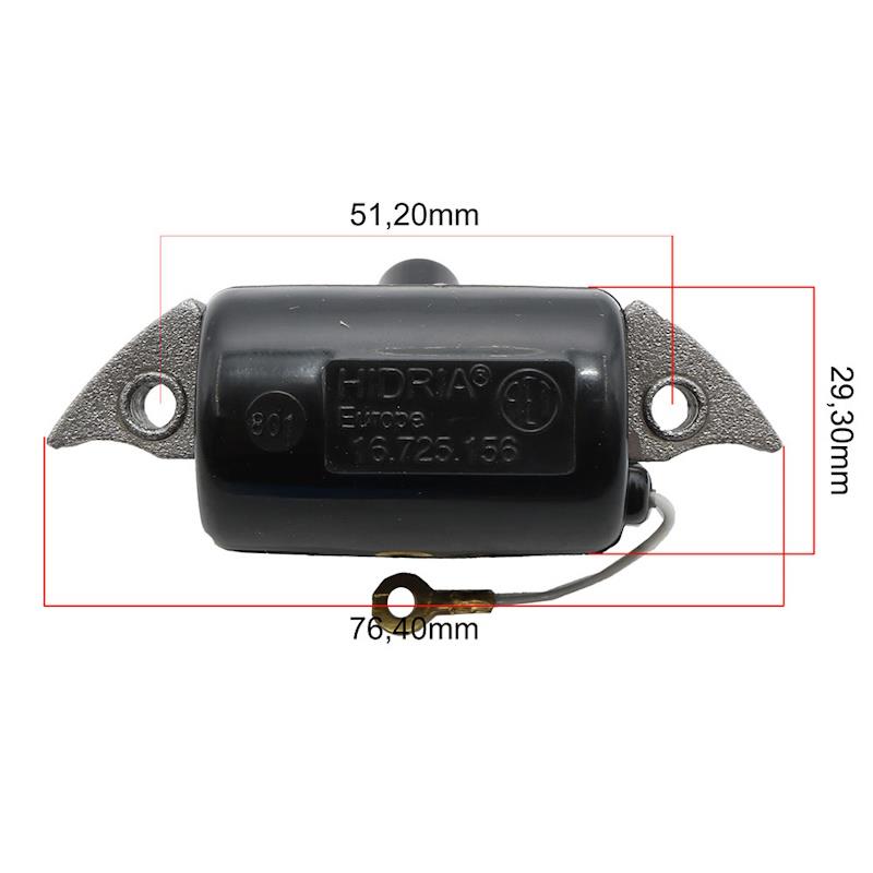 Vžigalna Tuljava za Tomos 6V 54mm za črni magnet HIDRIA