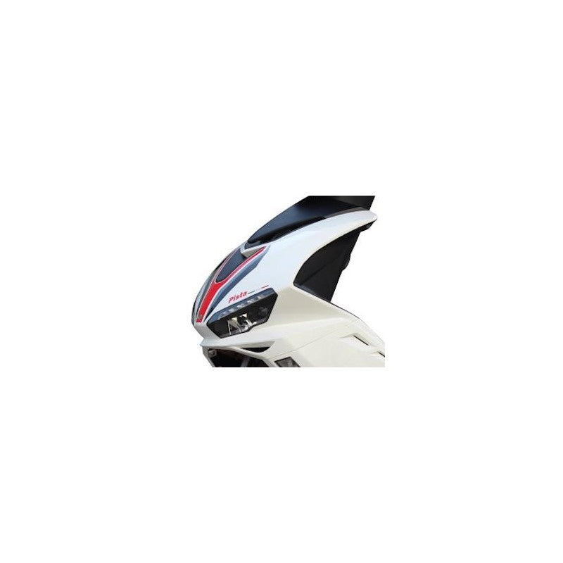 Prednja maska Longjia Pista belo-rdeča - skuter