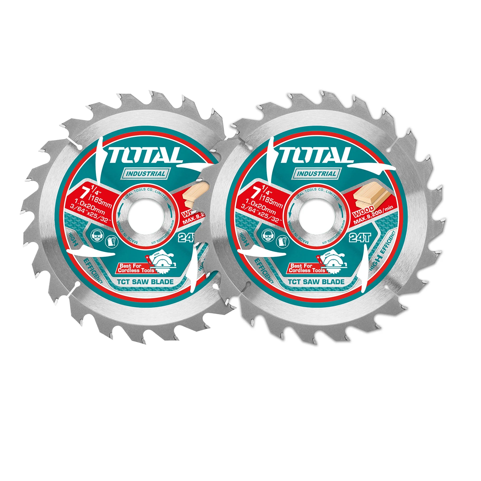 Set ultra tankih listov za žago TCT, 185mm /2pcs/ INDUSTRIAL (TAC2331853) TOTAL