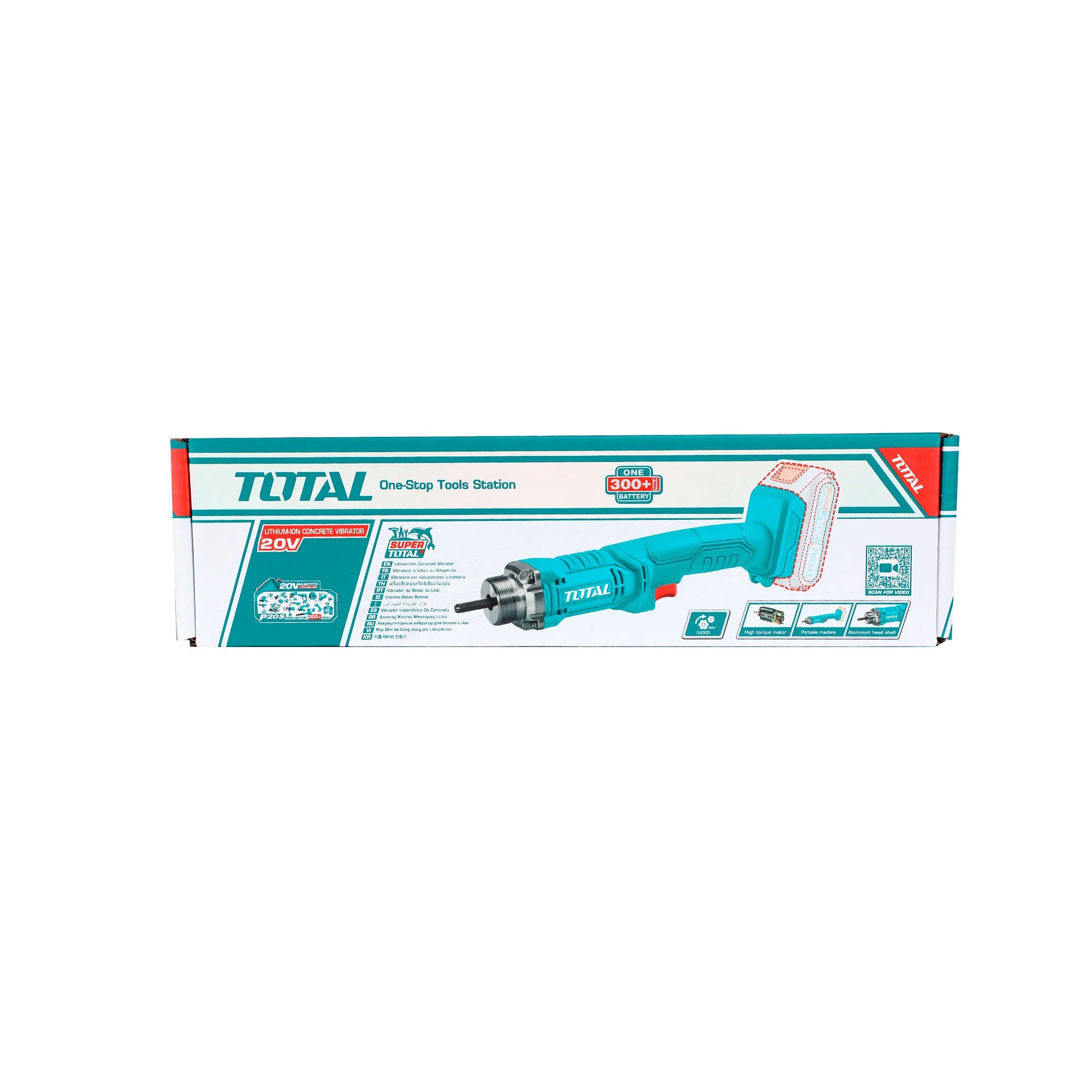 Akumulatorski betonski vibrator 2300rpm/20V/2.0Ah-7.5Ah/P20S (Brez baterije) (TCVLI202301) TOTAL