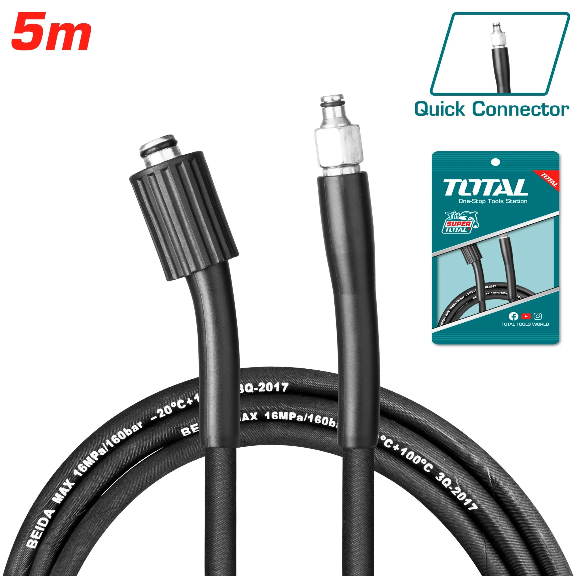 Visokotlačna cev 5m PVC (TGTHPH526) TOTAL