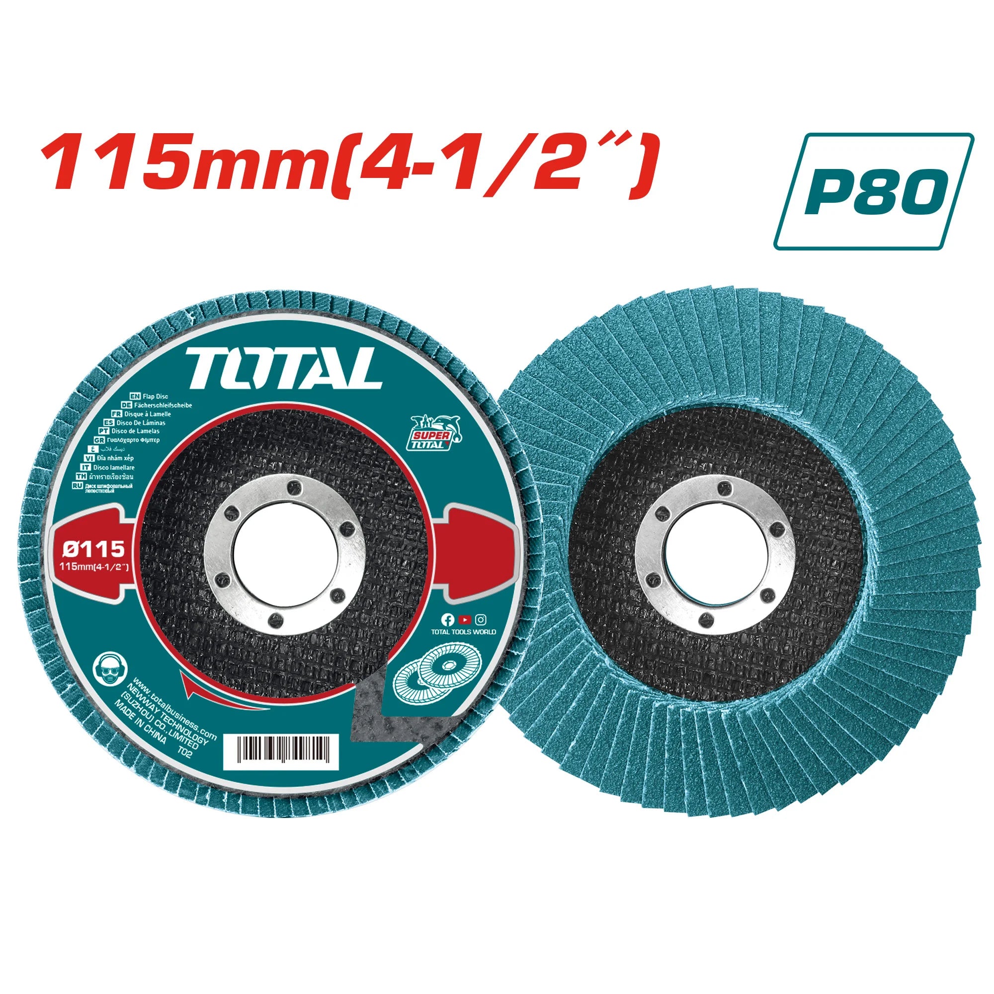 Lamelni brusni disk 115x22mm, P80 (TAC641153) TOTAL