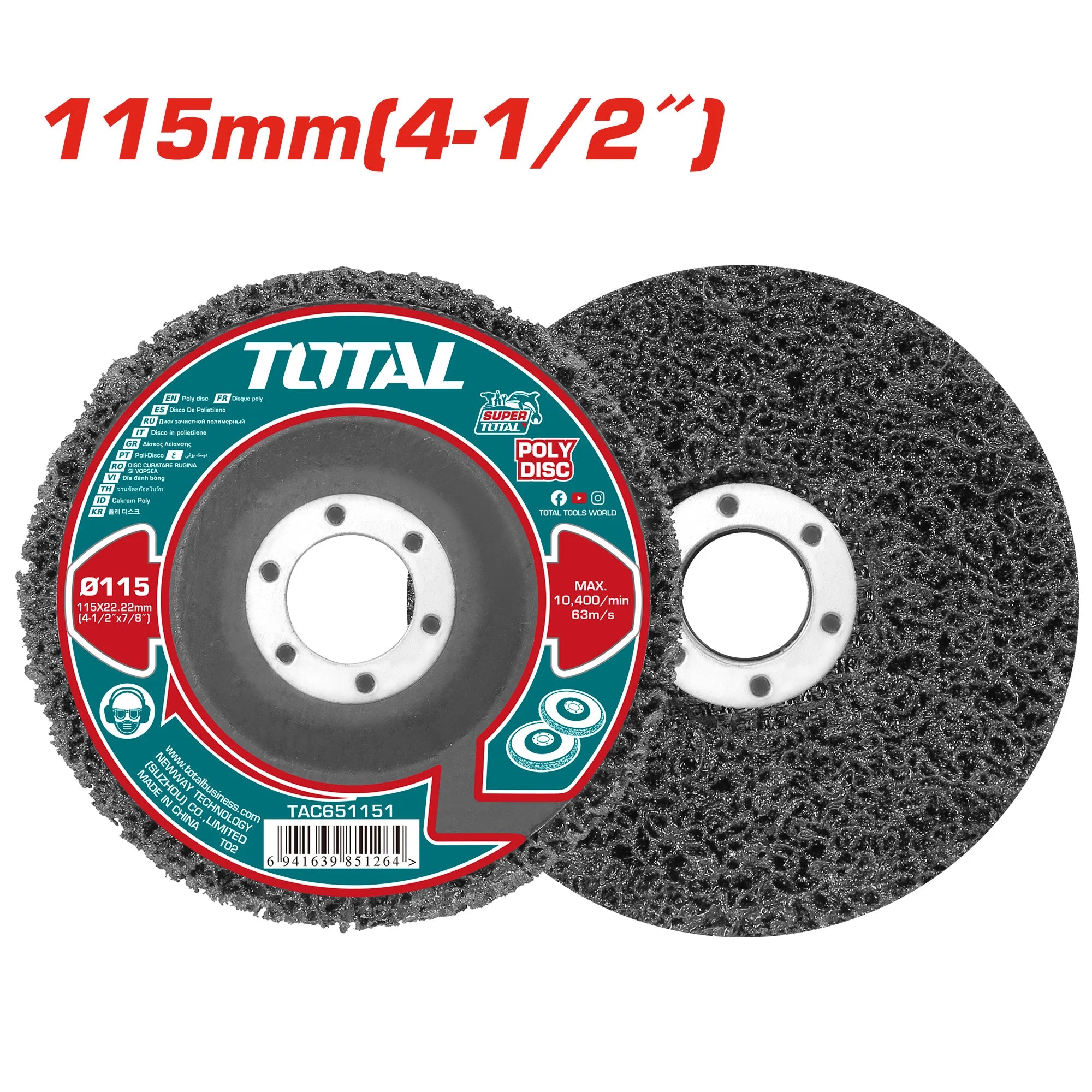 Poli brusni disk 115mm (TAC651151) TOTAL