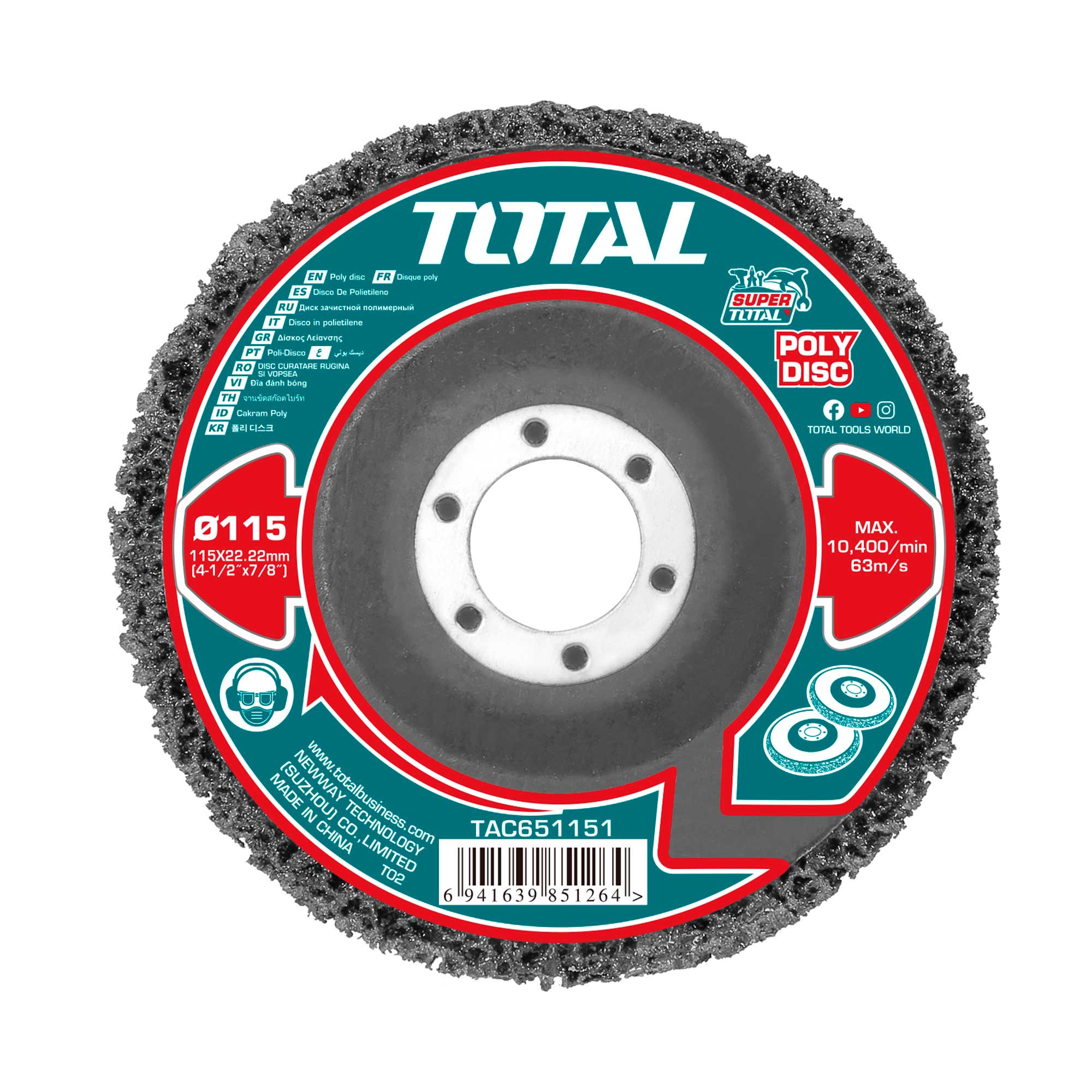 Poli brusni disk 115mm (TAC651151) TOTAL