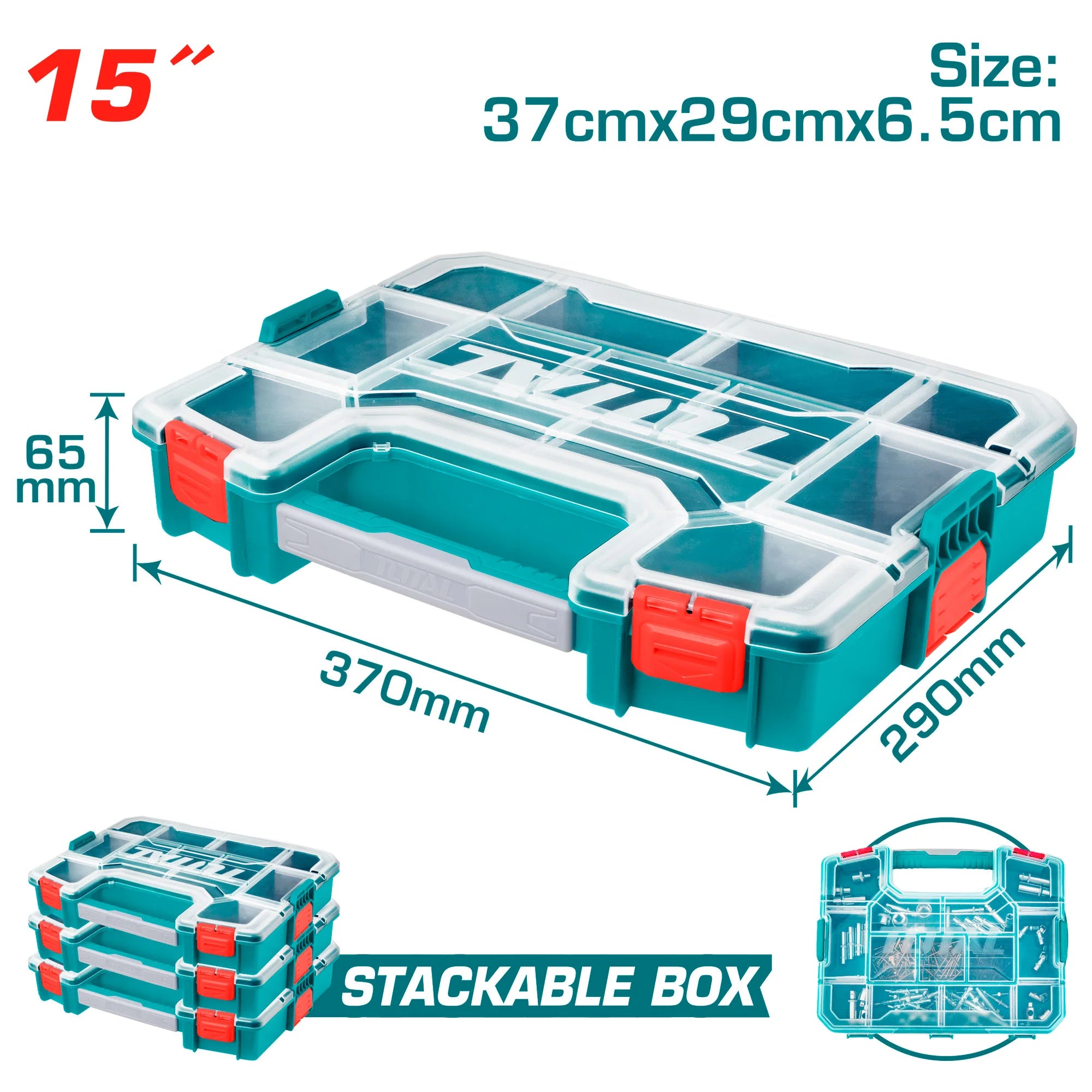 Plastični organizator za vijake 370x290x65mm (TPBX1151) TOTAL