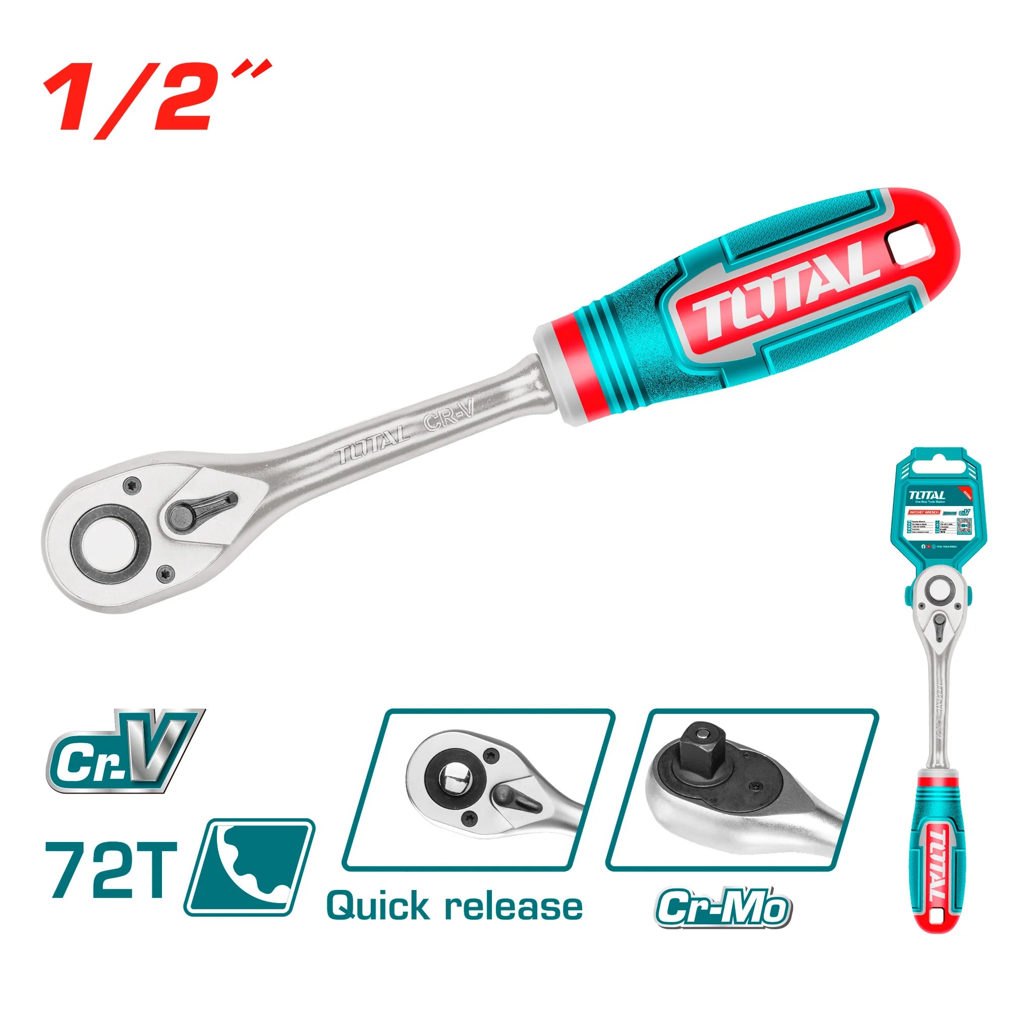Raglja ravni roča 1/2″/260mm/ INDUSTRIAL (THT106126) TOTAL