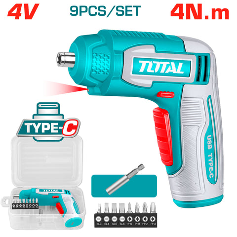 Akumulatorski izvijač 458 4V/240rpm /4Nm/Type-C/2pos (TSDLI0458) TOTAL