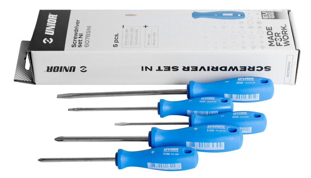 Unior izvijači ploščato križni  Art.607B5NI 3x PL/2x PH (617037)