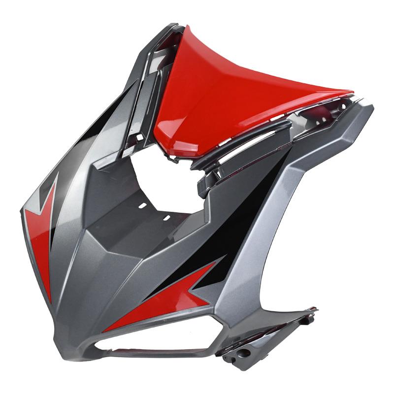 Maska Znen F11 - rdeča srebrna - skuter