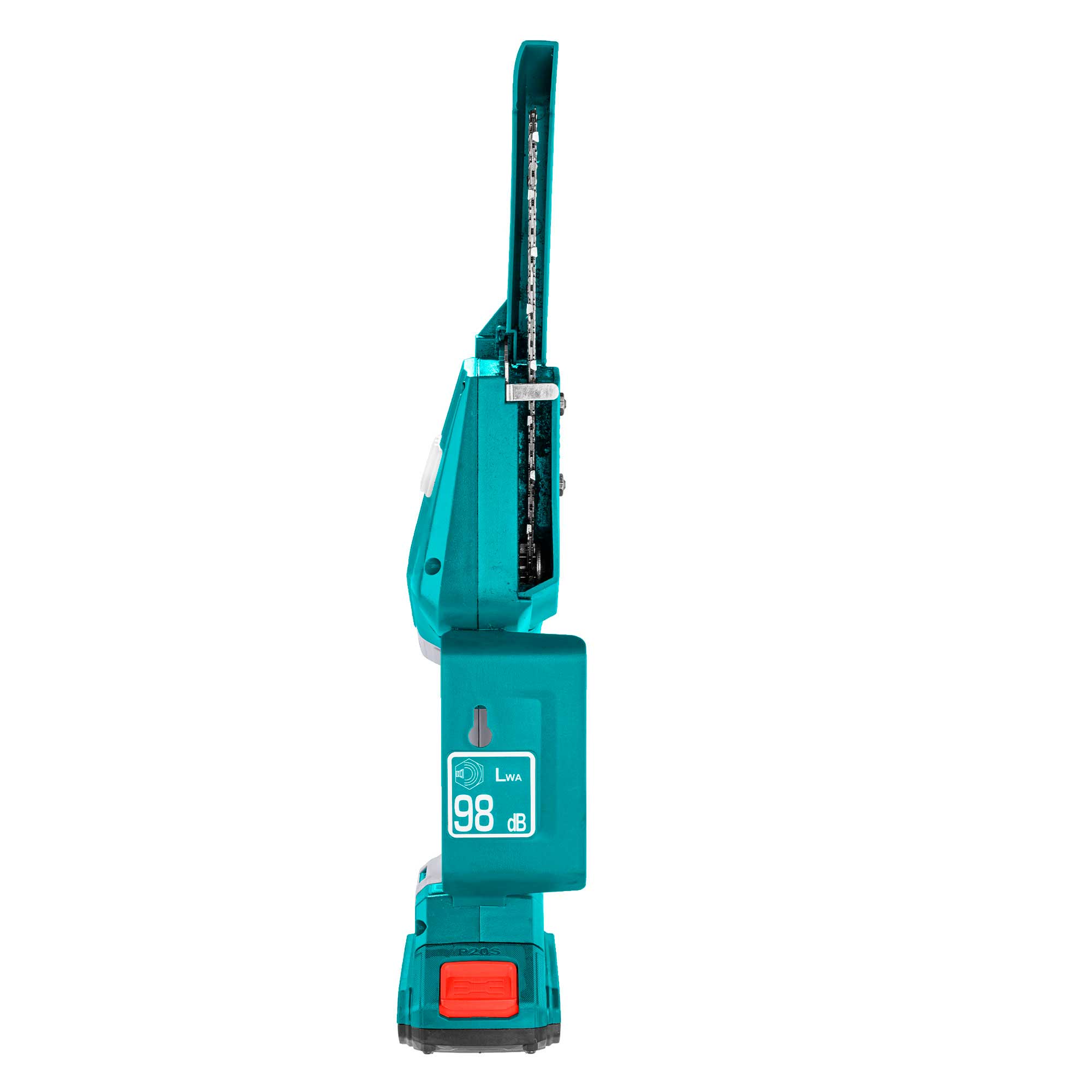 Akumulatorska mini verižna žaga 150mm, 20V/2.0Ah-7.5Ah/P20S/ INDUSTRIAL (SET Baterija 2x2Ah, Polnilec, Kovček) (TGSLI20686) TOTAL