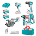 4 delni akumulatorski kombinirani komplet, 20V/2x4Ah/TIDLI206681/TRHLI20208/TWLI20885/TSLI1402/ INDUSTRIAL