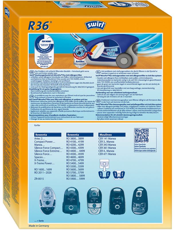 Swirl vrečke za sesalec R36