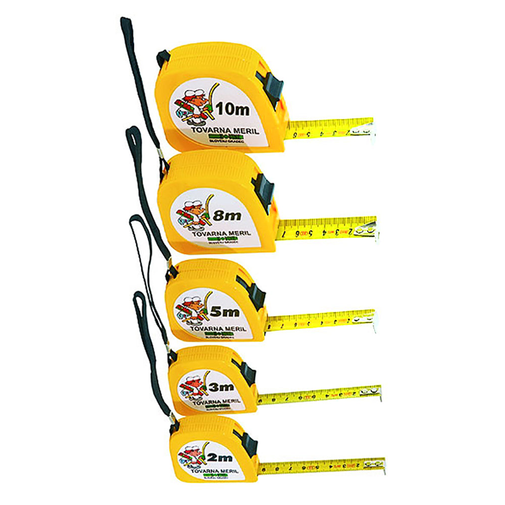 TOVARNA MERIL KOVINE METER TRAČNI PVC Z ZAPONKO  5m/18mm