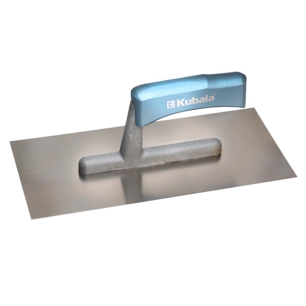 KUBALA GLADILKA ZIDARSKA Lesen ročaj, inox. (270x130mm/gladka-270x130mm/zob 10x10mm)