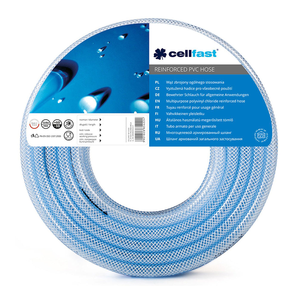 CELLFAST CEV TEHNIČNA Ojačana polivinilkloridna cev. 8mm/2.5mm/80m