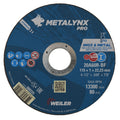 WEILER PLOŠČA REZALNA ZA INOX Professional, Metalynx PRO. 25 kos (115x1,0x22 Z-230x2,0x22 Z)