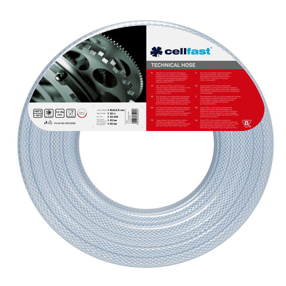 CELLFAST CEV TEHNIČNA PVC, S-14. 12.5mm/2.5mm/50m