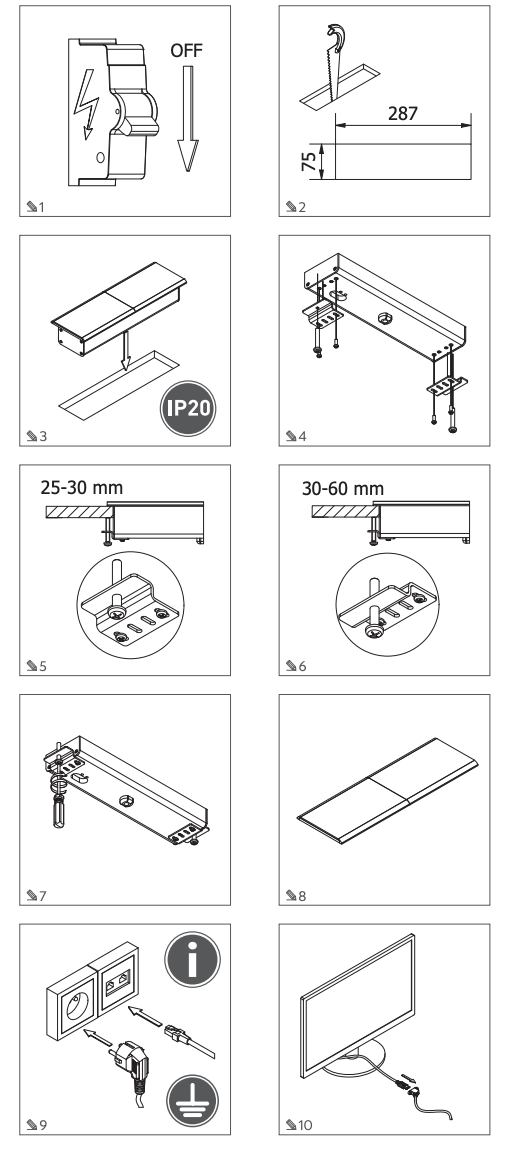 Vgradna vtičnica Gtv Prestino  AE-PB2SPRES Aluminij