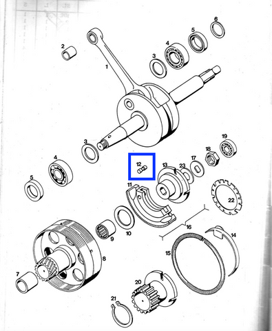 Zatič čeljusti sklople za Tomos A3 5x14mm (209004)