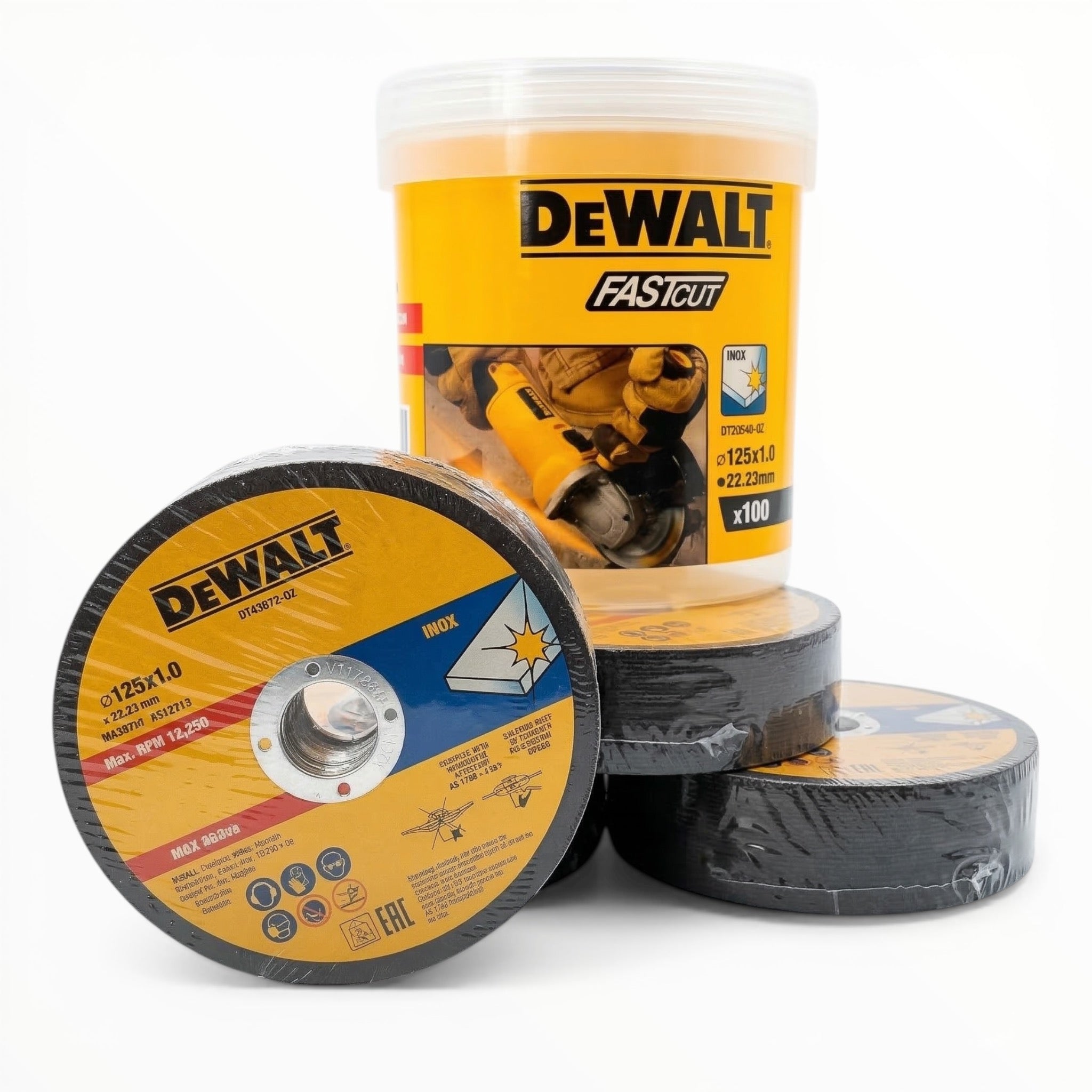 Plošča Rezalna fi125 za Inox Dewalt DT20540 100 Kos v Vedru