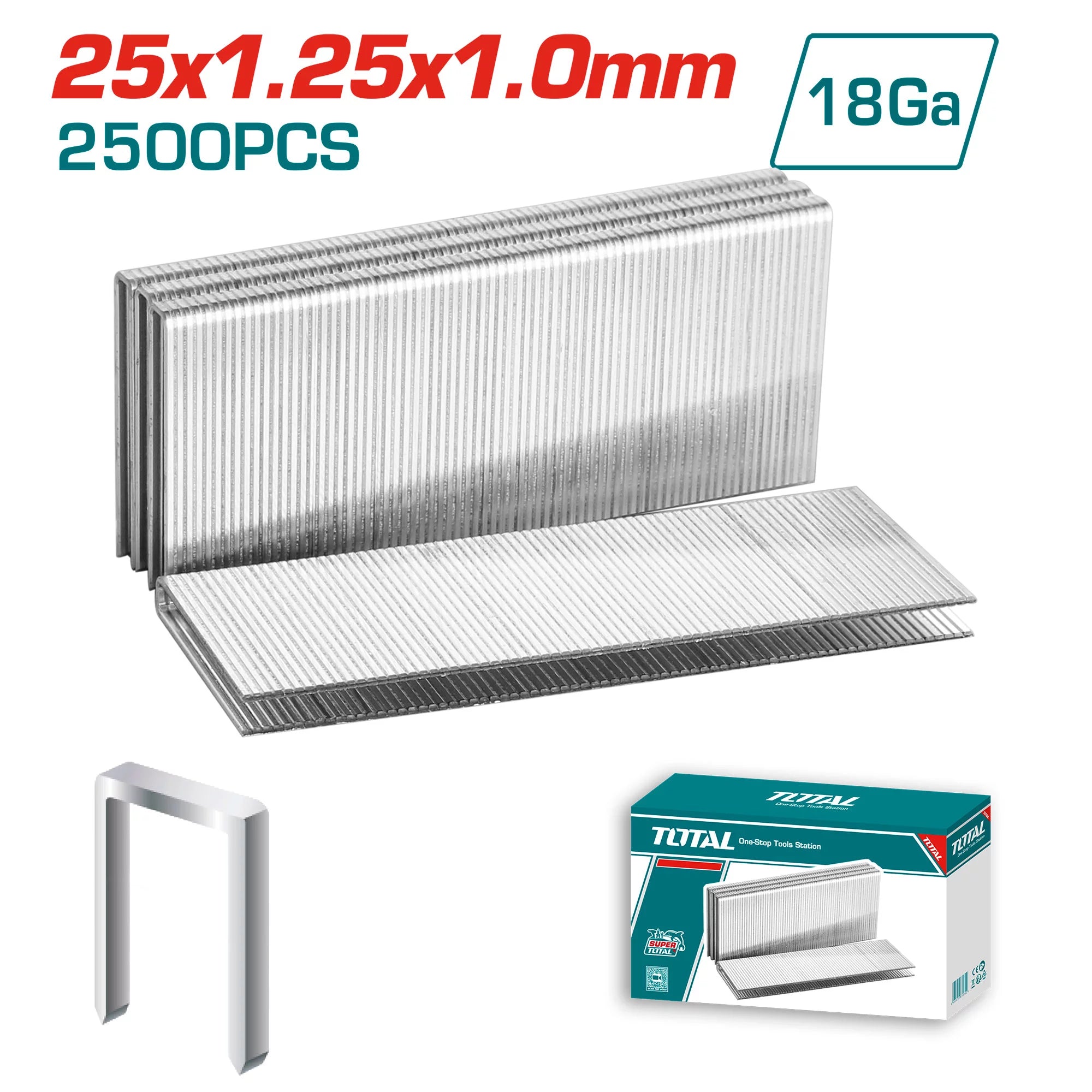 Kronske sponke 2500kos/25×1,25×1,0mm (TAC918252) TOTAL