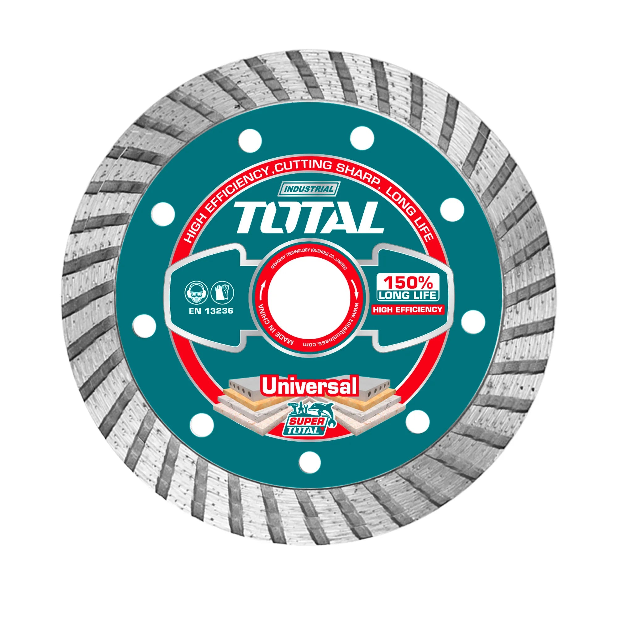 Turbo diamantna plošča 230×22,2mm, 12mm / INDUSTRIAL (TAC2132301) TOTAL