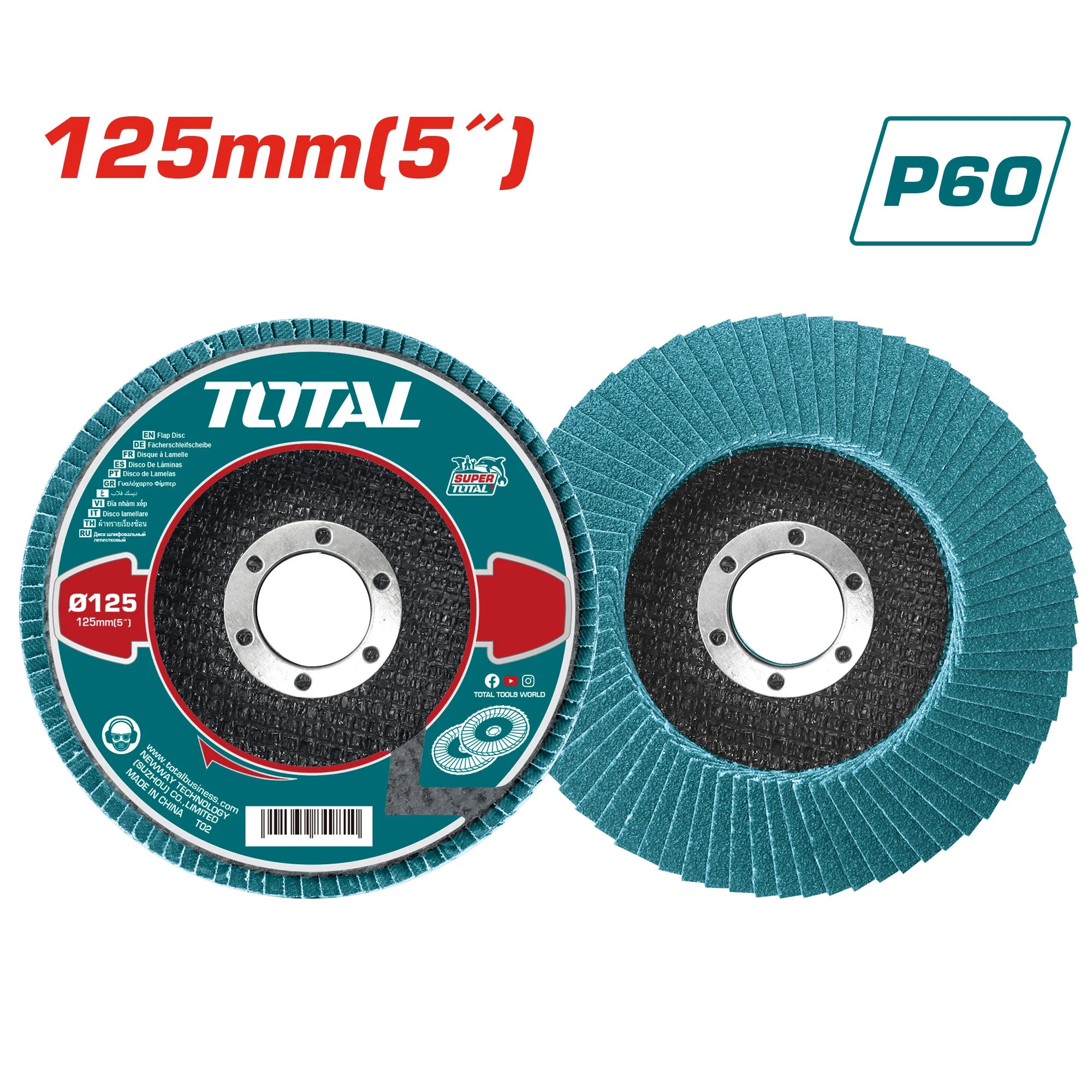 Krožni disk cirkonij 125×22 mm, P60 (TAC641252) TOTAL
