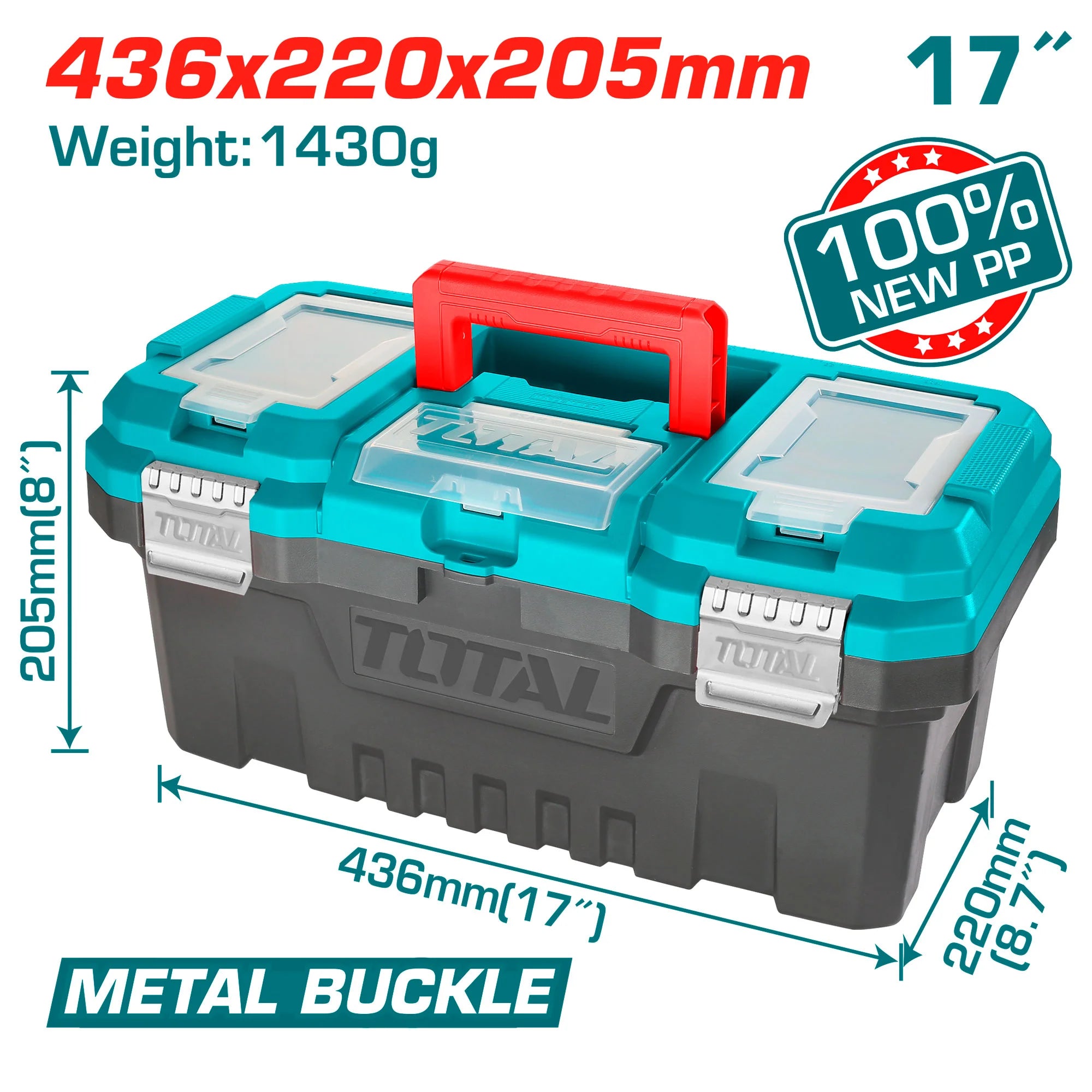 17″ Plastična škatla za orodje, 1430 g (TPBX0172) TOTAL