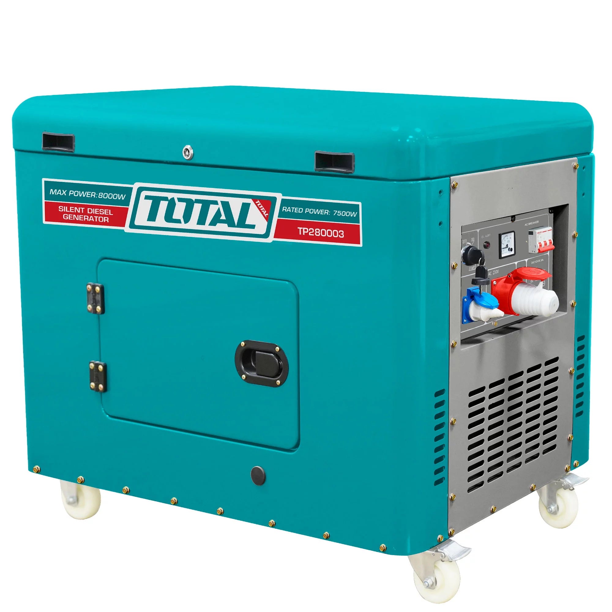 Tihi dizelski generator 8kW, 25L/9KM/9ur/3000rpm (TP280003) TOTAL
