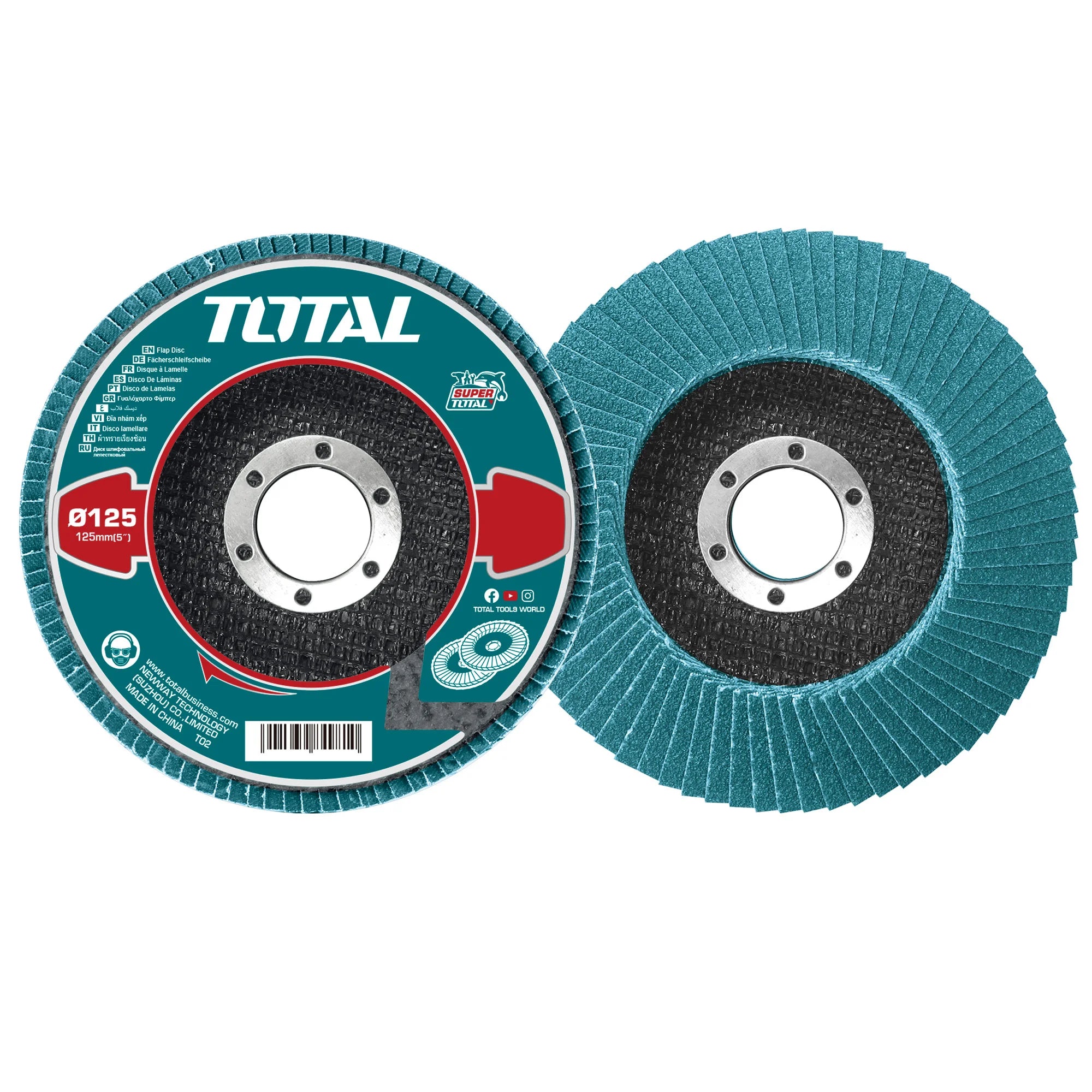 lamelna brusilna plošča cirkonij 125×22 mm, P80 (TAC641253) TOTAL