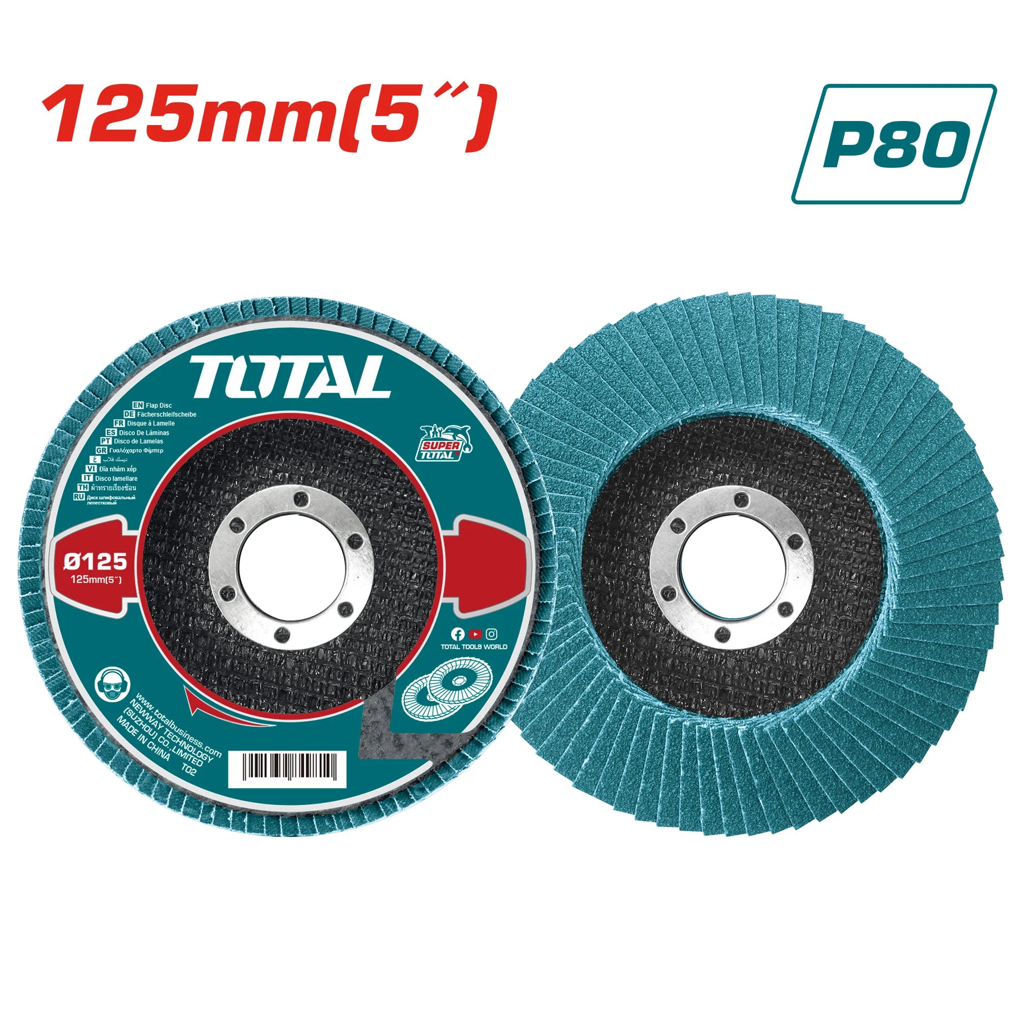 lamelna brusilna plošča cirkonij 125×22 mm, P80 (TAC641253) TOTAL