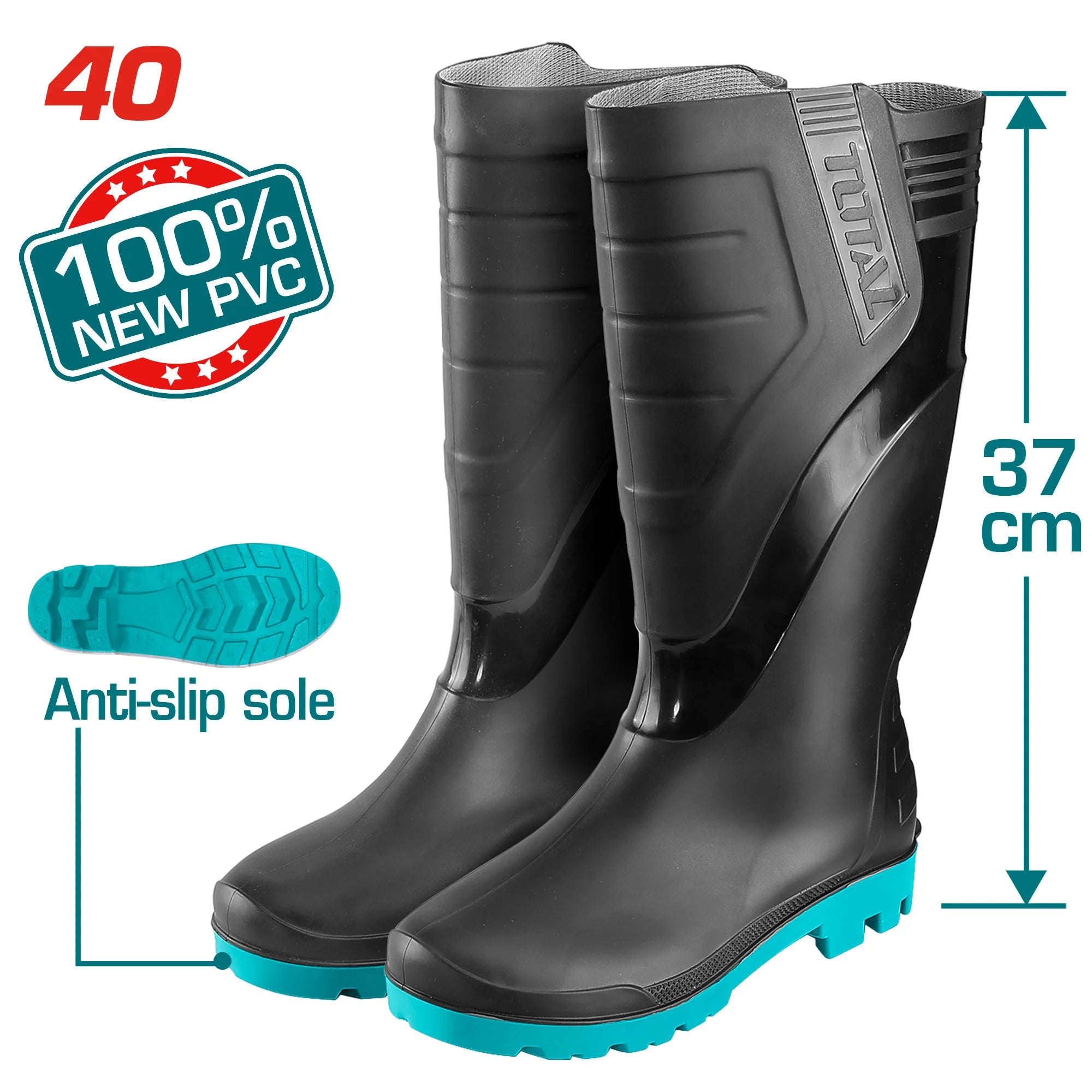 Dežni škornji 40 črni (TSP302LAB.40) TOTAL