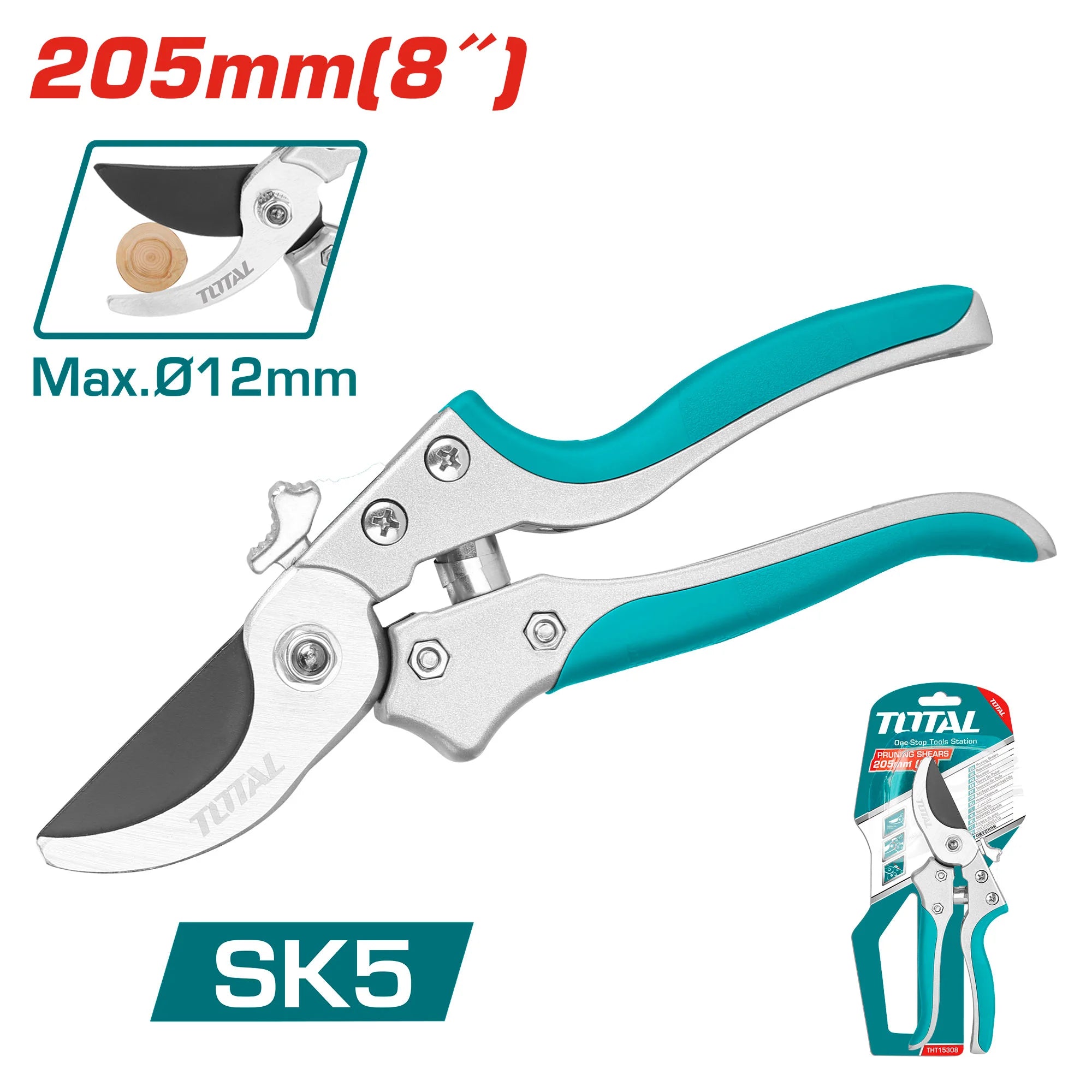 Vrtne škarje 205mm, 250g (THT15308) TOTAL