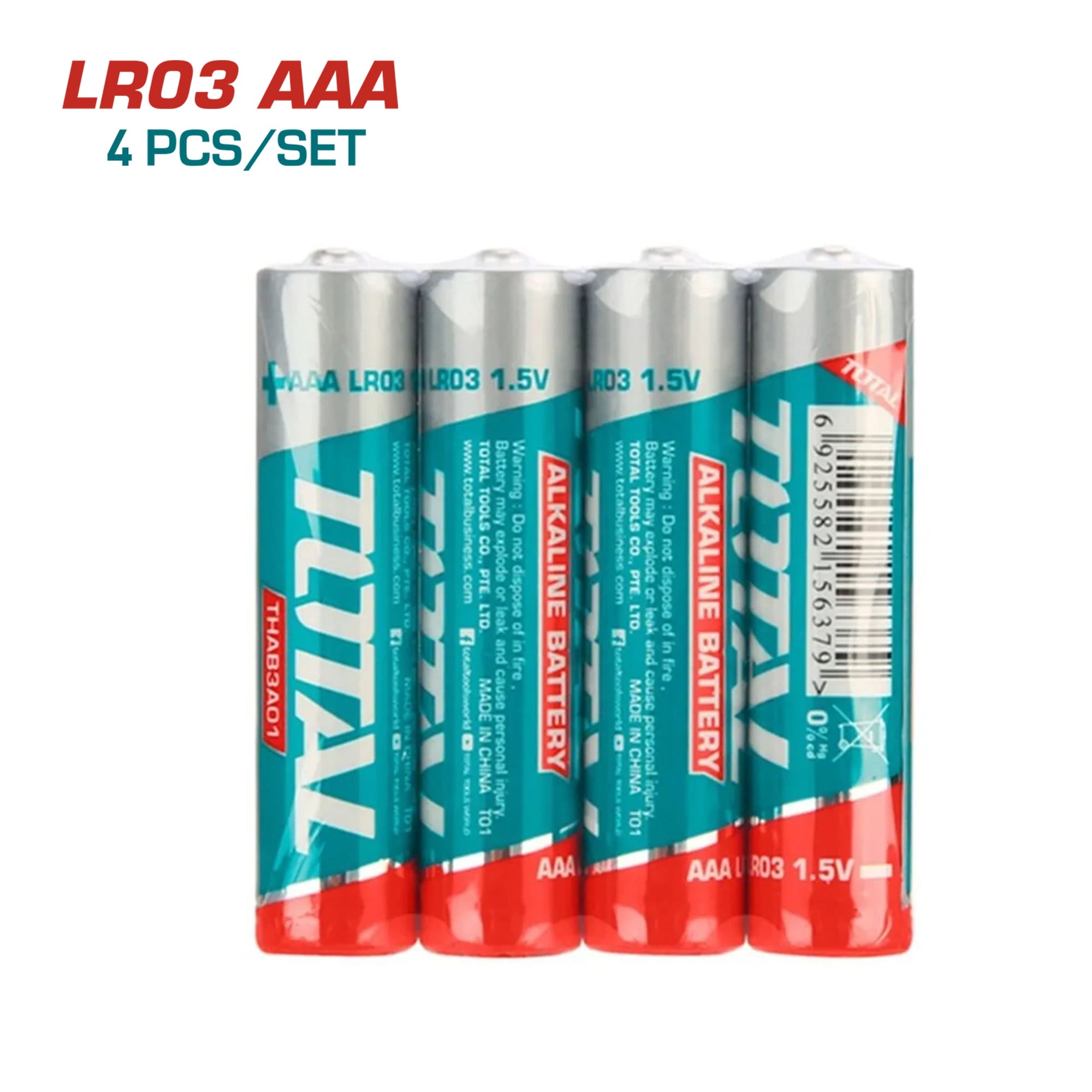 Alkalna baterija 1,5V / LR03 / AAA / 4pcs  (THAB3A01) TOTAL