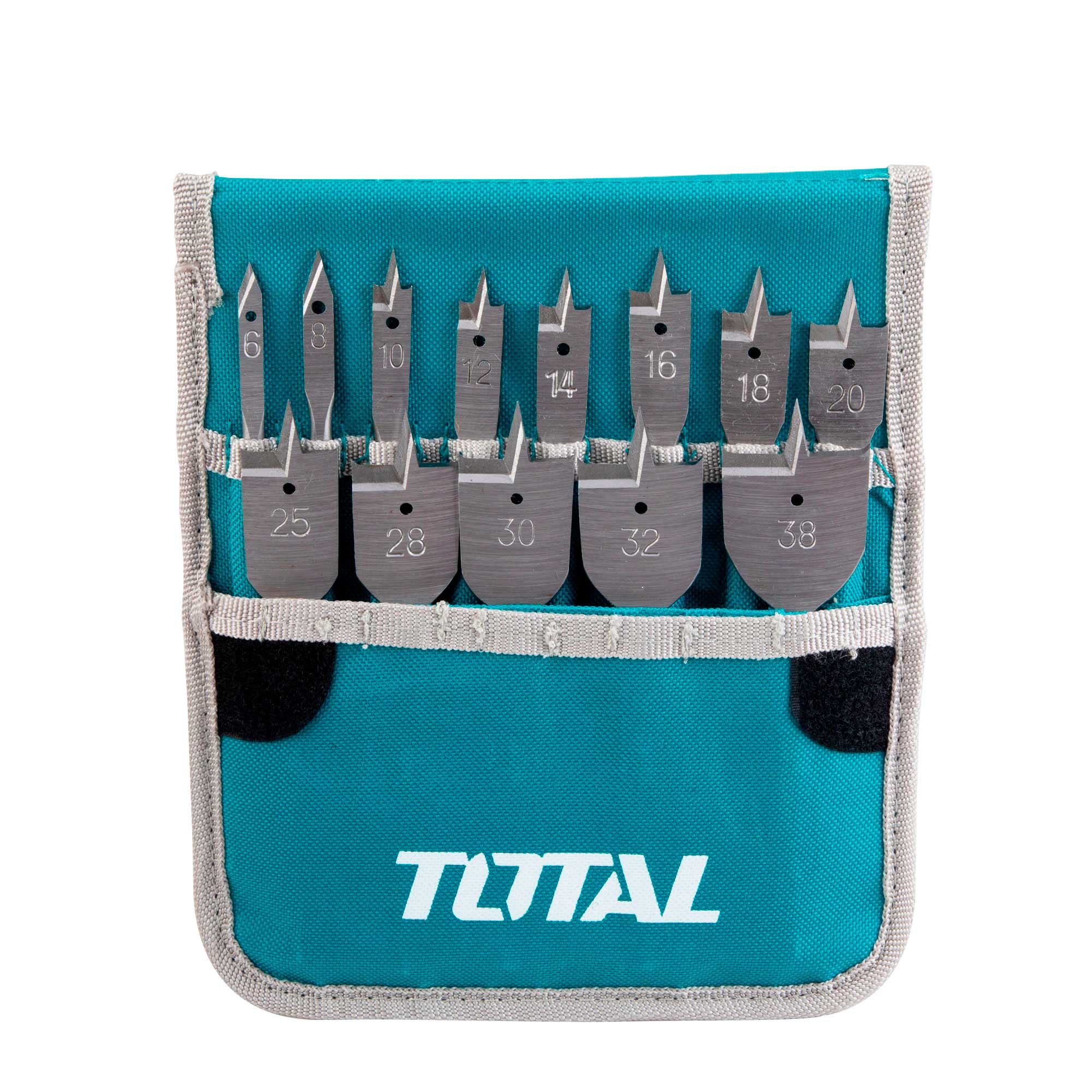13-delni set ploščatih svedrov za les 1/4″ / 152 mm / INDUSTRIAL (TACSD70131) TOTAL
