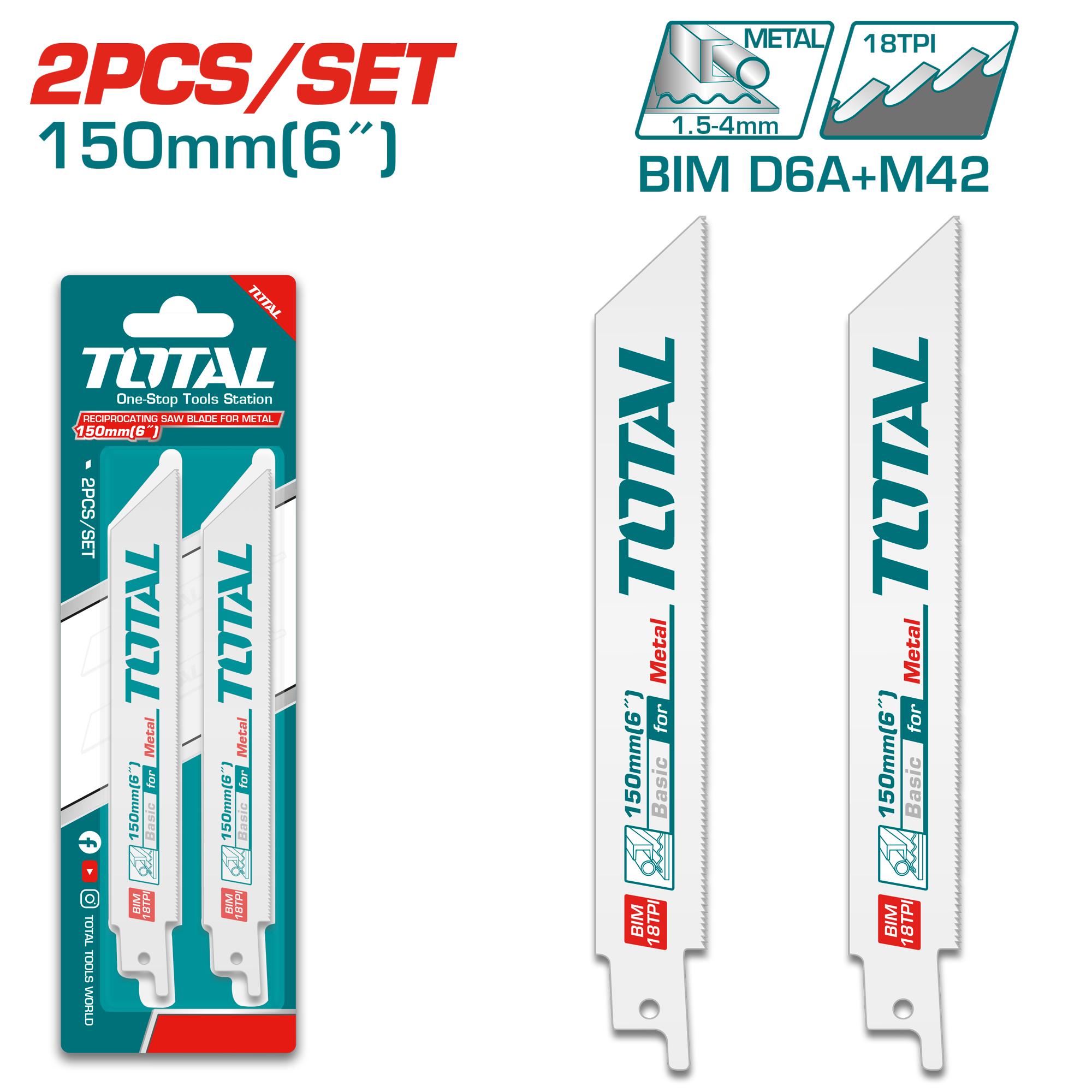 Rezilo za sabljasto žago za kovino 150mm / 2pcs (TAC52922EF) TOTAL