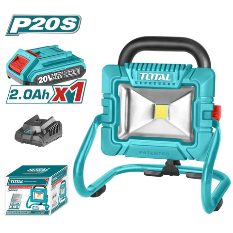 Akumulatorski prenosni reflektor 20W / 1800lm / P20S (SET Baterija 1x2Ah, Polnilec) (TWLI20258) TOTAL