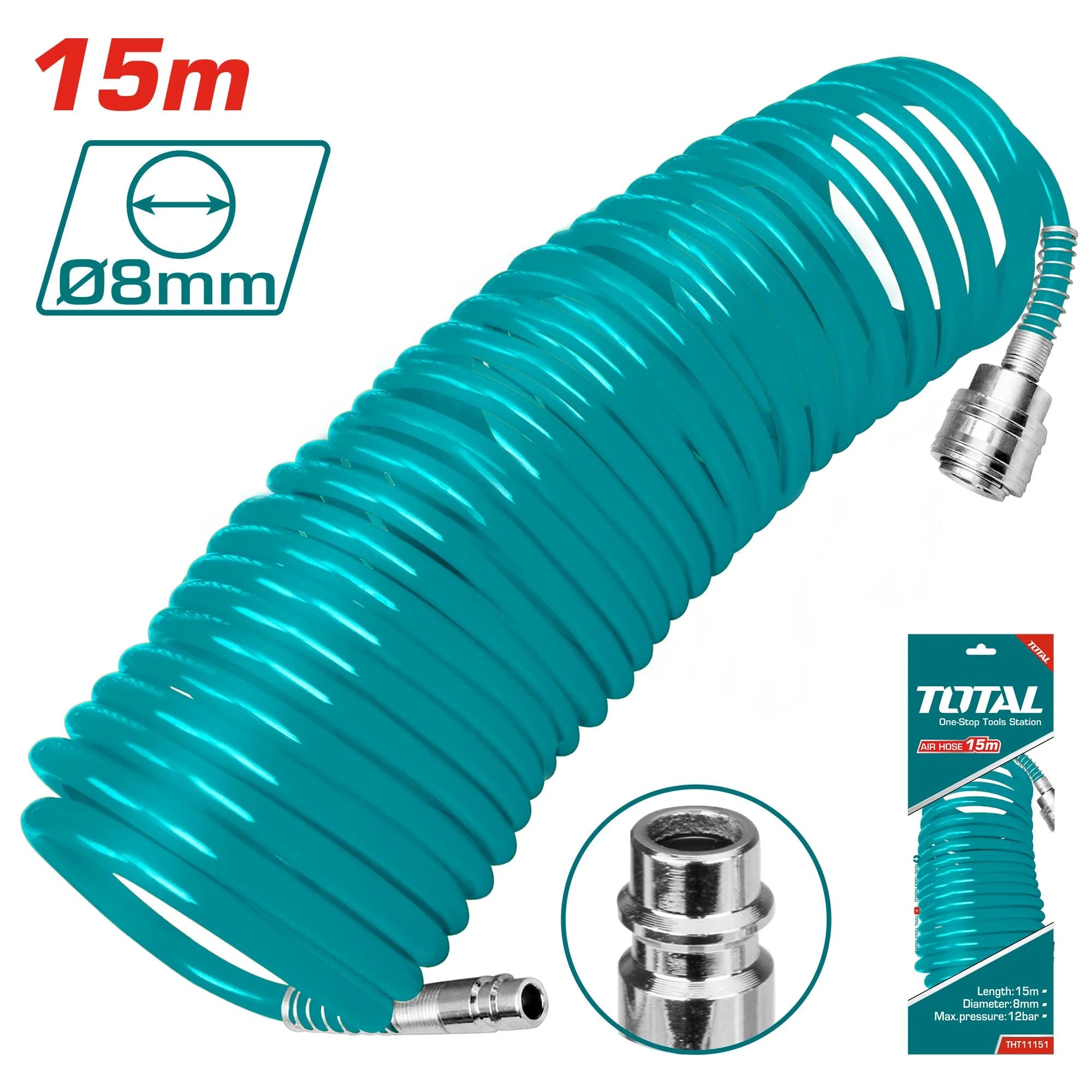 Spiralna cev za zrak 15m (THT11151) TOTAL